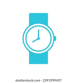 Vigilar mano. Reloj simple de muñeca. De conjunto de iconos azules