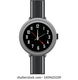 Hand watch vector icon isolated on white - Vektor