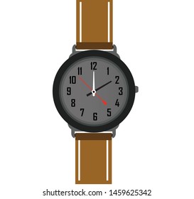 Hand watch vector icon isolated on white - Vektor