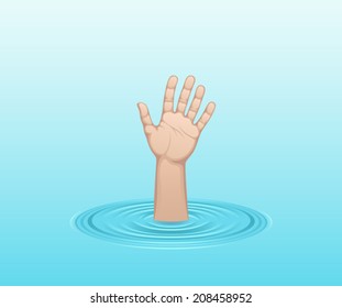 Hand in water