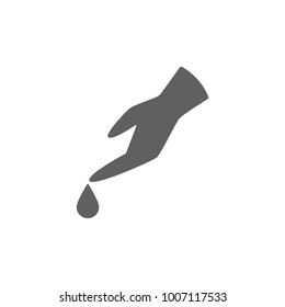 Hand with water dropping icon vector
