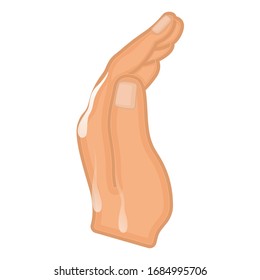 Hand with water drops. Hand washing - Vector