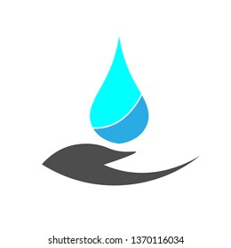 Hand Water Logo Template Design