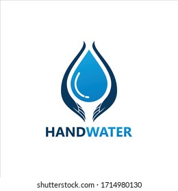 Hand Water Logo Template Design Stock Vector (Royalty Free) 1714980130 ...