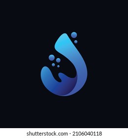 icono del vector de agua de mano