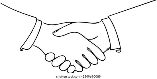 Onda de mano que simboliza un saludo formal o la confirmación de un acuerdo cerrado