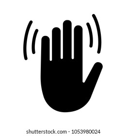 Hand Wave / Waving Hi, Hello, Bye Or Goodbye Gesture Flat Vector Icon For Apps And Websites