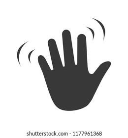 Hand Wave Waving Hi Or Hello Gesture Flat Vector Icon For Apps And Websites