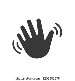 Hand Wave Waving Hi Or Hello. Vector Icon