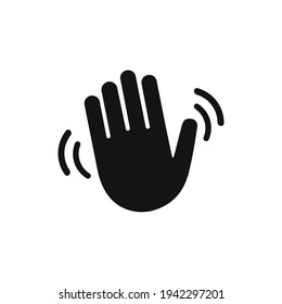 Hand Wave Waving Hi Or Hello Vector Icon