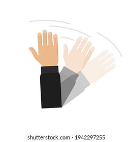 Hand Wave Waving Hi Or Hello Vector Icon