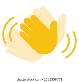 hand waving. Hand gesture. Icon. Vector isolated symbol on white background.