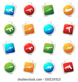 Hand weapons color icon for web sites and user interfaces
