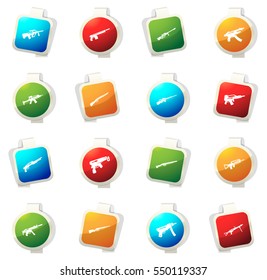 Hand weapons color icon for web sites and user interfaces