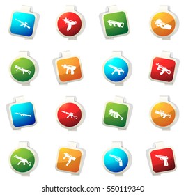 Hand weapons color icon for web sites and user interfaces