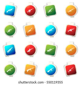 Hand weapons color icon for web sites and user interfaces