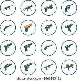 Hand weapons icon set for web sites and user interface