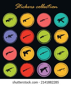 Handwaffen-Symbol-Set für Webseiten und Benutzerschnittstelle