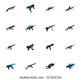 Hand weapons icon set for web sites and user interface
