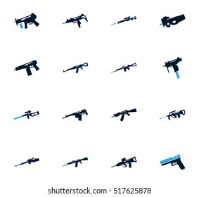 Hand weapons icon set for web sites and user interface