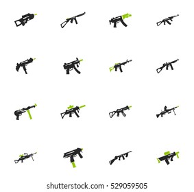 Hand weapons icon set for web sites and user interface