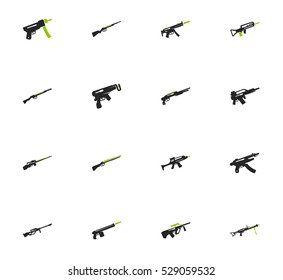 Hand weapons icon set for web sites and user interface