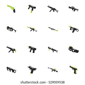 Hand weapons icon set for web sites and user interface
