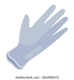 A hand wear accessory icon in flat style, medical gloves vector  