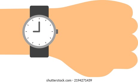 Una mano con un reloj.