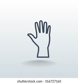 Hand  web icon