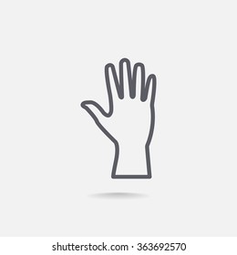 Hand  web icon