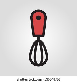 Hand whisk icon in trendy flat style isolated on grey background. Kitchen symbol for your design, logo, UI. Vector illustration, EPS10.