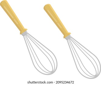 Hand whisk, illustration, vector on a white background.