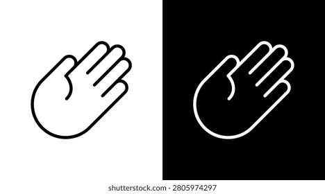 Hand White Icon Set Design