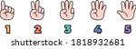 hand width fingers icon counting education number