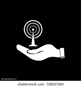 Hand with Wi-Fi 