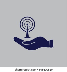 Hand with Wi-Fi 