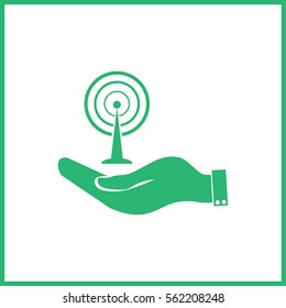 Hand with Wi-Fi 