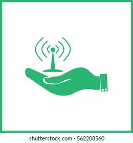 Hand with Wi-Fi 
