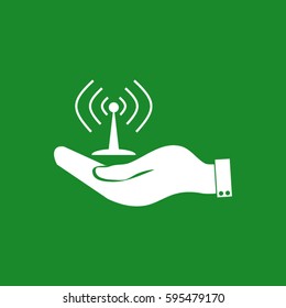 Hand with Wi-Fi 