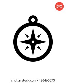 Hand wind rose Icon Flat Style Isolated Vector Illustration