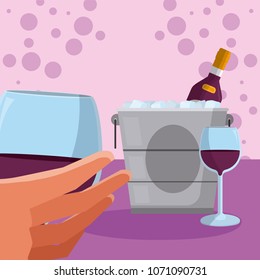 Hand with wine cup