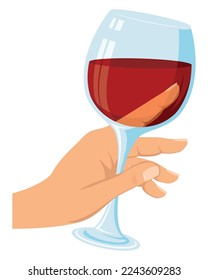 hand with wine cup drink icon