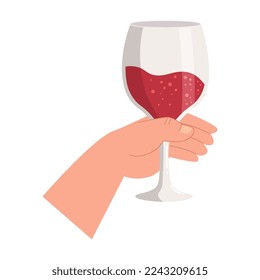 hand with wine cup icon