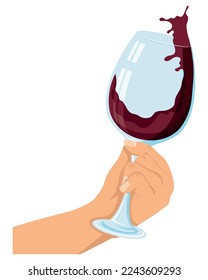 hand with wine cup splashing icon