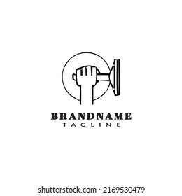 hand wipe logo cartoon icon design template black modern isolated vector illustration