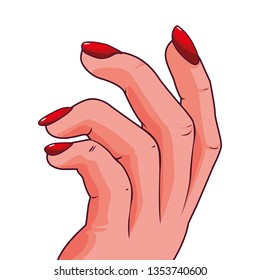 hand woman pop art style