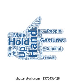 hand word cloud. tag cloud about hand