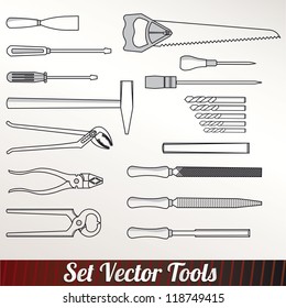 Hand work tools set