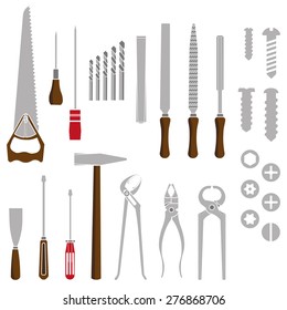 Hand work tools set
